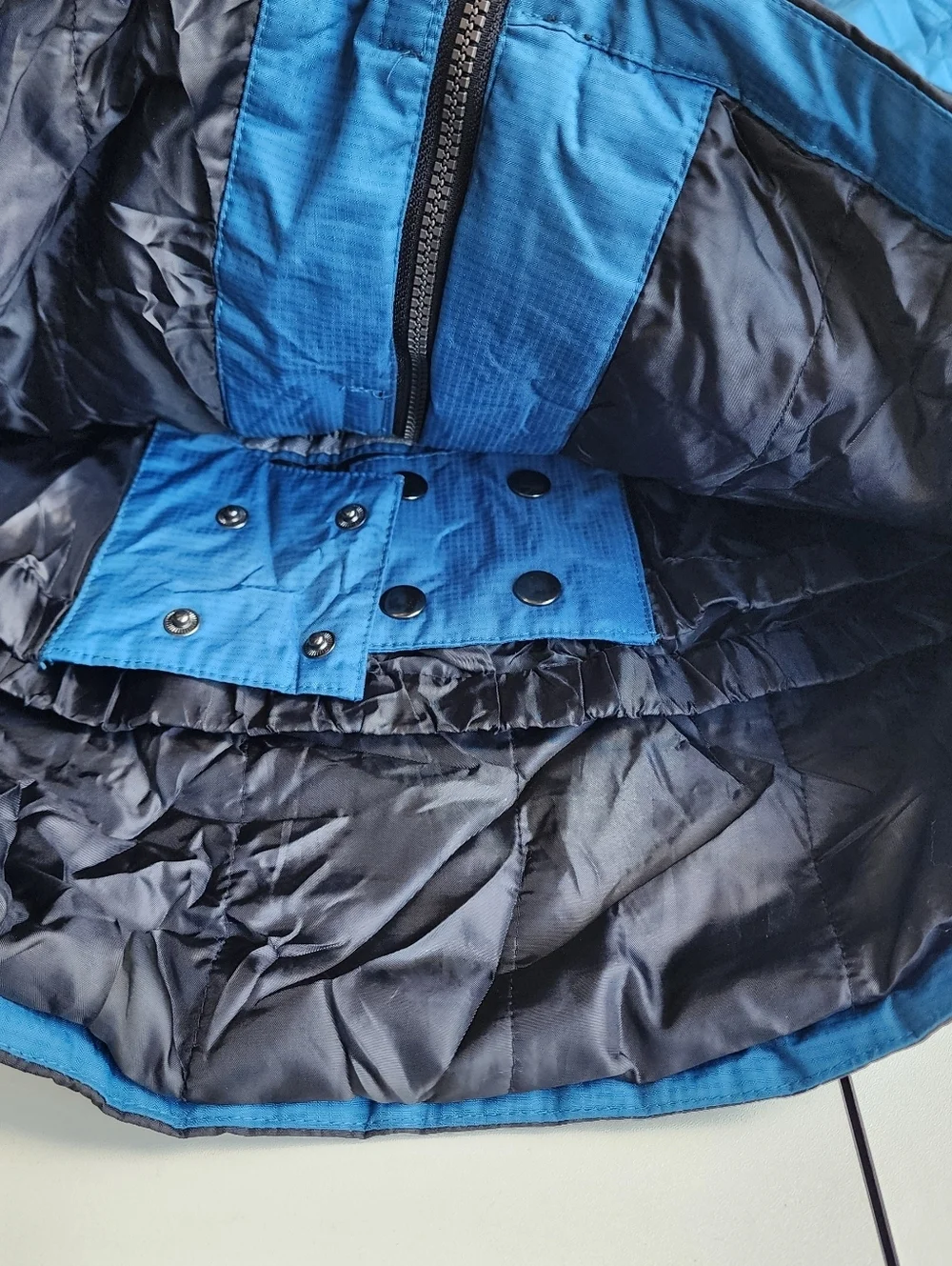 Free Country Electric Blue Black Zip Winter Coat Boy's Kids Hood M (10/12)